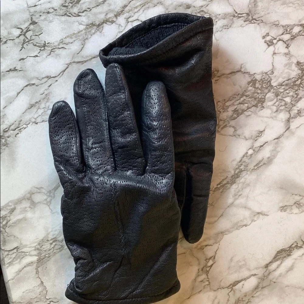 Vintage Women’s Black Leather Gloves Size 8 WPL 9522